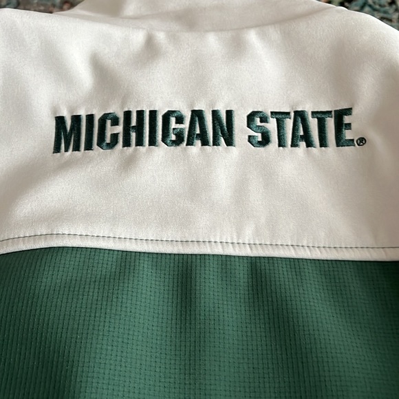Michigan State Spartans 58 SPORTS Soft Shell Full Zip Green Jacket (Large)(Used) - Picture 5 of 5